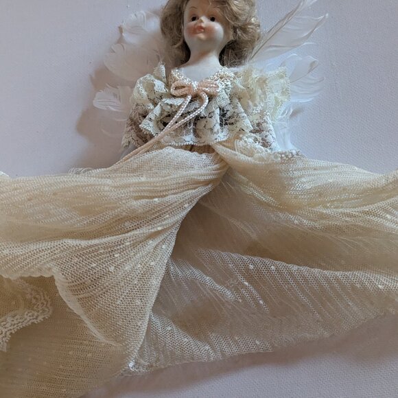 1980s Victorian Angel Kurt Adler Louis Nichole Christmas Tree Topper Ornament - Picture 9 of 9